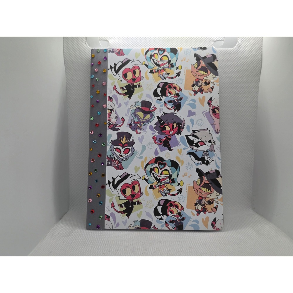 Handmade Helluva Boss Journal Notebook Paperage Lined Rhinestone Blitzo Loona